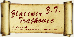 Zlatimir Trajković vizit kartica